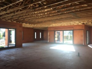 Chantier après pose des menuiseries